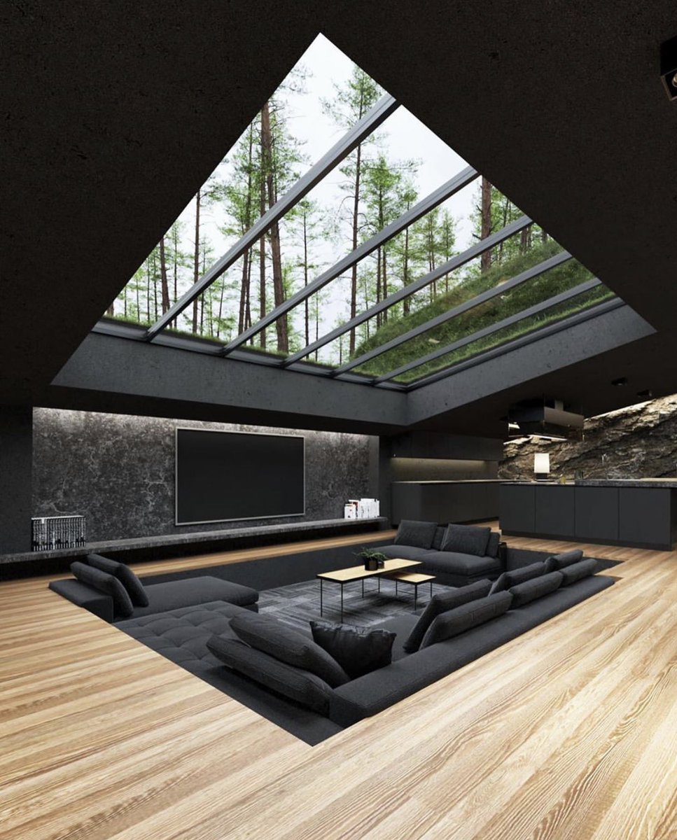 INTERIORPORN1's tweet photo. This sunken living room is BEAUTIFUL 😳 https://t.co/AhOUMIQ4kV