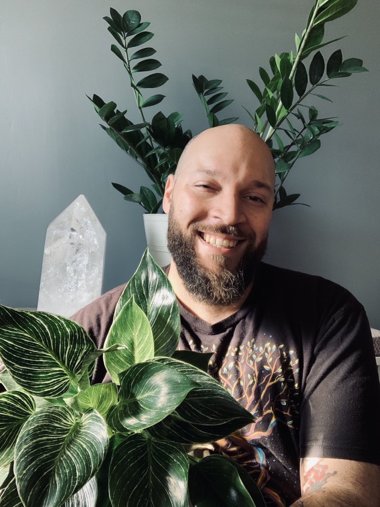 🌿💚I must say that I am a plant, Crystal, everything-nature lover🌳⛰ #crystalhealing #plantlover #planttwitter #crystals #meditation #beardgamestrong #bearded #beardedman #ForestGuardian #zzplant