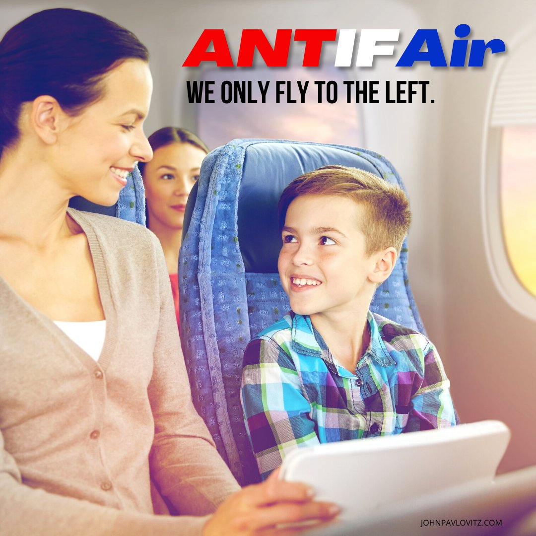 When I fly to pick up my Soros money at Antifa HQ, I use #AntifaAirlines.