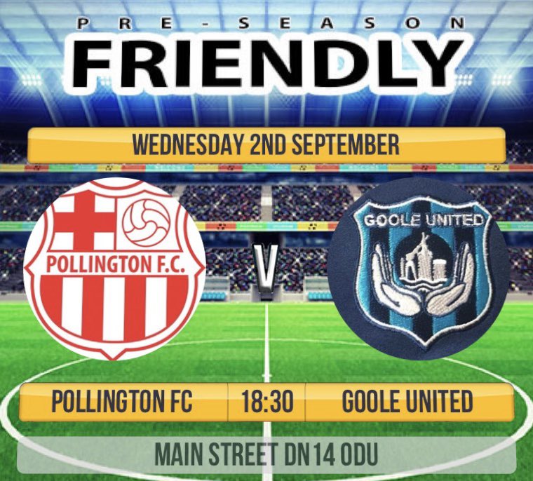 GooleUnitedAFC's tweet image. Tomorrow’s Friendly Vs @PollingtonFC #AGAW spectators allowed but must follow FA guidelines   #localgame