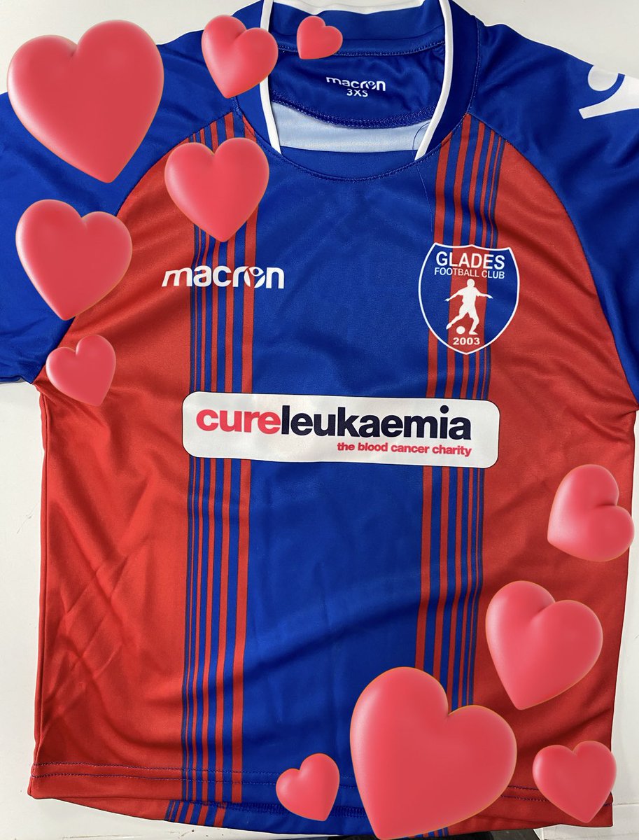 Glades FC (@gladesfc) on Twitter photo Our new <a href="/CureLeukaemia/">Cure Leukaemia</a> logo kit that will be on 4 of our junior kits this season. Put the 26th Sept in your diary - charity haircut day <a href="/gladesfootball/">GladesFootballCentre</a> by Glades player Billysbarber - all funds to CureLeukaemia.<a href="/GoldencupC/">_goldencup_coffee</a> have donated 2 new pairs of boots to raffle on the day Our new <a href="/CureLeukaemia/">Cure Leukaemia</a> logo kit that will be on 4 of our junior kits this season. Put the 26th Sept in your diary - charity haircut day <a href="/gladesfootball/">GladesFootballCentre</a> by Glades player Billysbarber - all funds to CureLeukaemia.<a href="/GoldencupC/">_goldencup_coffee</a> have donated 2 new pairs of boots to raffle on the day