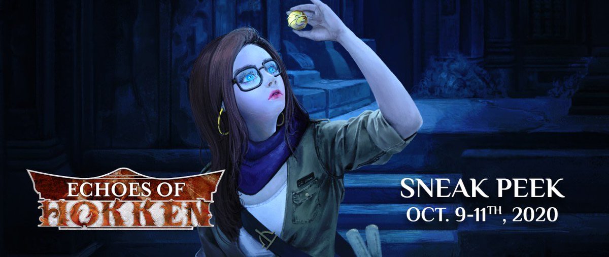 ArgentSaga's tweet photo. Argent Saga’s fourth booster set, Echoes of Hokken releases October 15, 2020 

Don’t miss out on the Echoes of Hokken Sneak Peek events on October 9th - 11th for a chance to play with the cards early!

https://t.co/4iskiFyzdg https://t.co/I9n3BTm1Jk