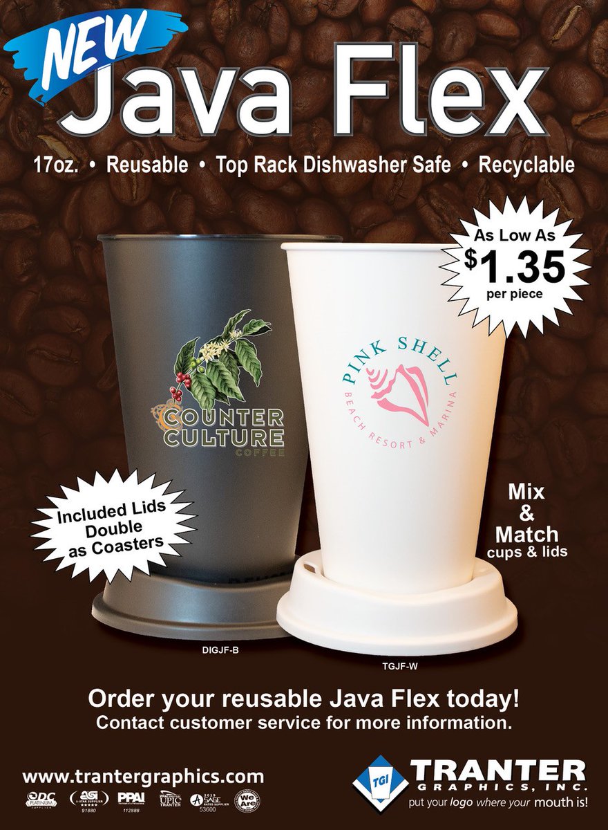 TranterGraphics's tweet image. Fall will be here before we know it and we are launching this new product just in time!  These cups are recyclable, made in the USA and have a minimum order quantity of 50 pieces!  Contact jaimeh@trantergraphics.com for more information! #fall #PROMO #promotionalproducts