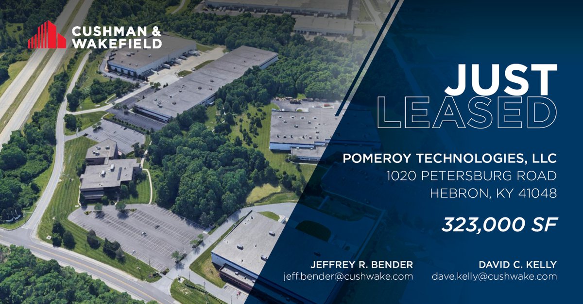 We're pleased to have participated in the lease renewal of this important Northern Kentucky employer. #pomeroy #realestate #jobs #hebron #nky