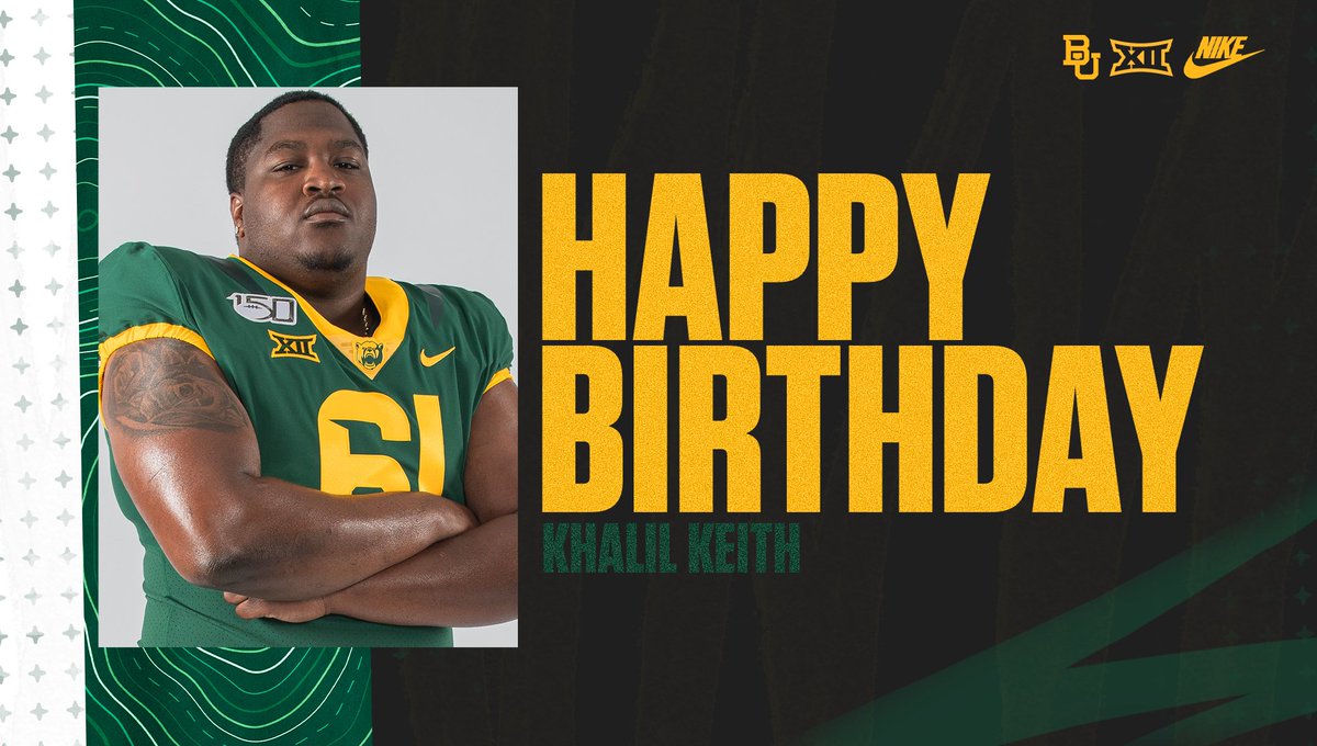 BUFootball's tweet photo. Happy Birthday @Khalil_K64!

#BUiltDifferent | #SicEm https://t.co/aLzkpHbMFV