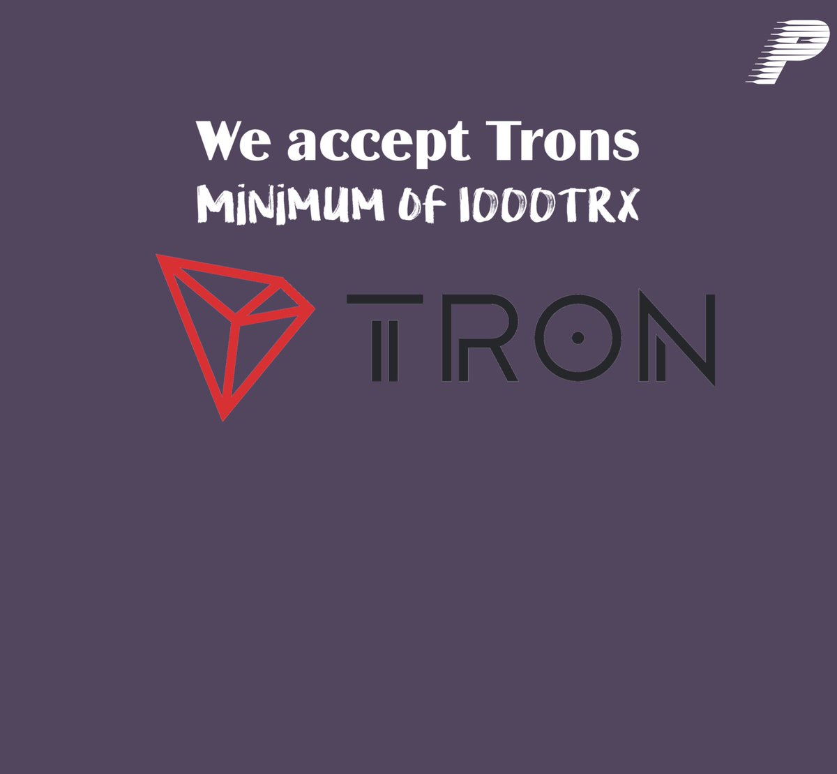 PaymeGlobal's tweet photo. Payme now accepts #trons as payment options , you can’t receive less than 1000trx , to settle in your Bank  account , Transaction ID should be sent to verify Transaction. https://t.co/1zB9dcPLIq