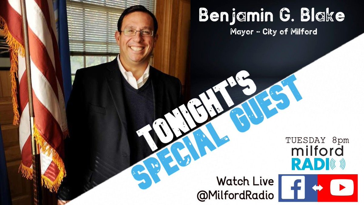 What would you like us to ask the Mayor tonight at 8pm? Post your questions here or email us at milfordradio@gmail.com. See you in a few hours! #milfordct #milfordradio