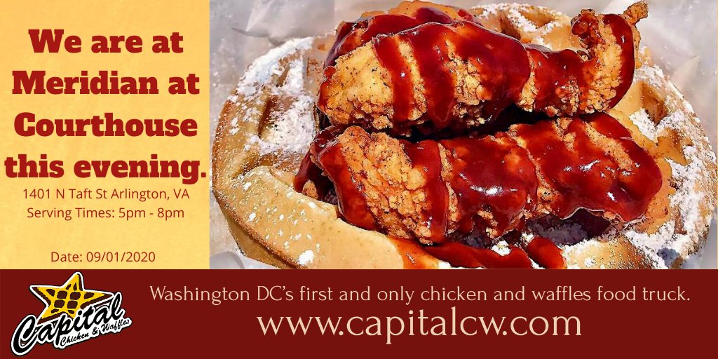 We are at Meridian at Courthouse this evening.
capitalcw.com
@MeridianCrtHse <a href="/postopmediallc/">PostOp</a> <a href="/Govolution/">Govolution</a> @nextphasestudios @TellusApts <a href="/ThePalatine/">The Palatine</a> <a href="/CCAHdirect/">MissionWired (Formerly CCAH)</a> <a href="/BodymassGym/">Bodymass Gym</a> @ASPANlink <a href="/ArlingtonVaPD/">ArlingtonCountyPD</a>
#dcfood #dclunch #dcfoodtruck #WashingtonDC