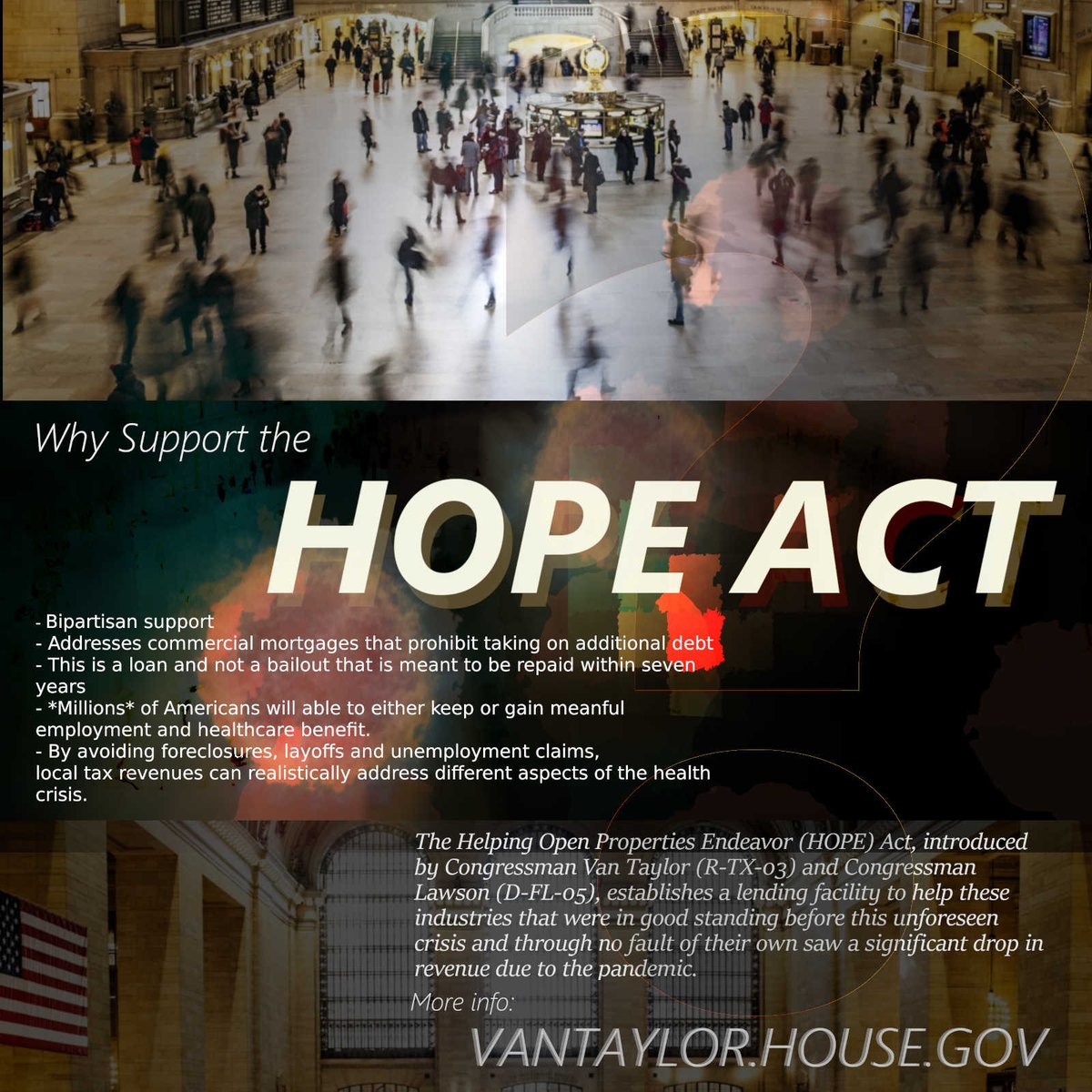 FaustinoCleme16's tweet photo. @RepJuanVargas Great, but lots of businesses dealing with commercial real estate(hotels, etc) were hit hard by #COVID19. @RepVanTaylorand @RepAlLawsonJr's bipartisan work on the #HOPE_Act provides debt relief assistance as a loan to keep people employed. Details: https://t.co/i0naM85Dx7 https://t.co/Gwh9e9PqEt
