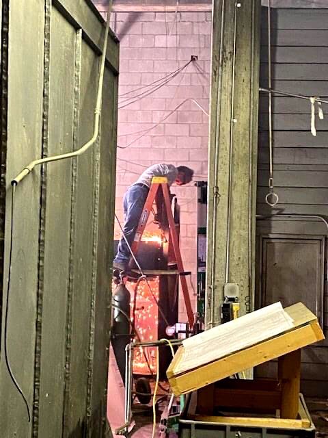 York_ParkandRec's tweet photo. Thank you McCormicks for taking pictures of the Auditorium renovation process of removing the basement boiler, furnace, and air handler systems. (1/2) #YPR #YorkParksAndRec https://t.co/XyB4ilQnBj