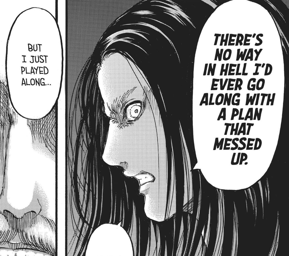A lot of people are confused by this Eren calling zeke's plan "messed up" 

But the original text was "こんなふざけた計画" meaning "a plan that RIDICULOUS/NONSENSE", rather than messed up as in morally wrong 