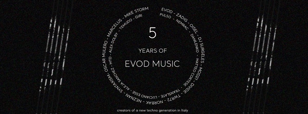 Evod Music is celebrating 5 years anniversary with a compilations series, including wonderful artists. The second delivery is now available. It includes my track "Sinsonte". You can check it out in the link below!

Bandcamp: bit.ly/3hOF0ZW