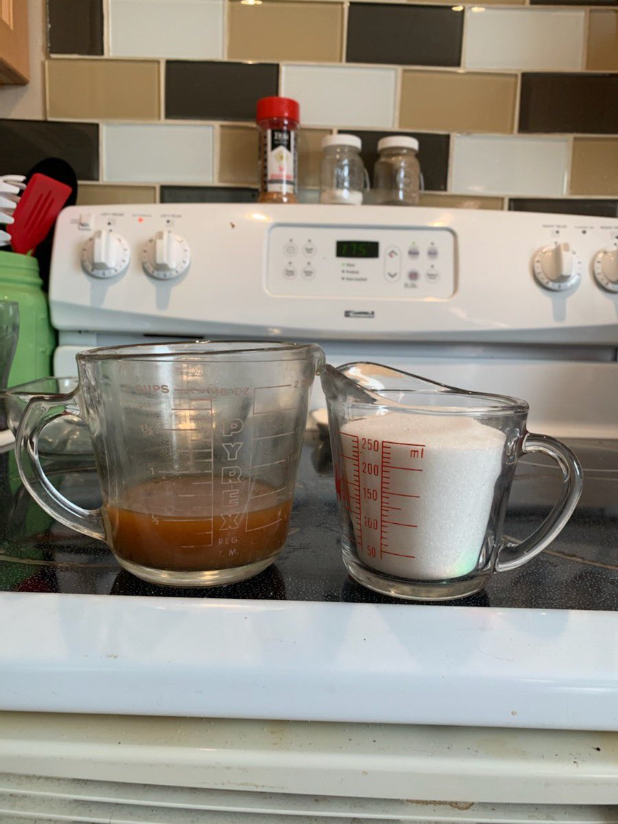 4: strain through coffee filter.5: double boiler reduce to half the amount of sugar desired. 6: 2:1 sugar to tincture ratio. 7: mix sugar and tincture preheat oven to 175.