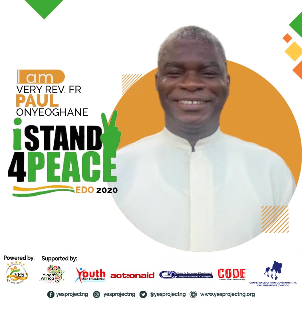 Orderliness should be maintained and project Edo should come first before any individual interest. #istand4peace
@channelstv @OSIWA1 @FrEvaristus @CCFNigeria @DevPeace @BritishCouncil @cleenfoundation @ActionAidNG @EdoStateGovt @aneejnigeria