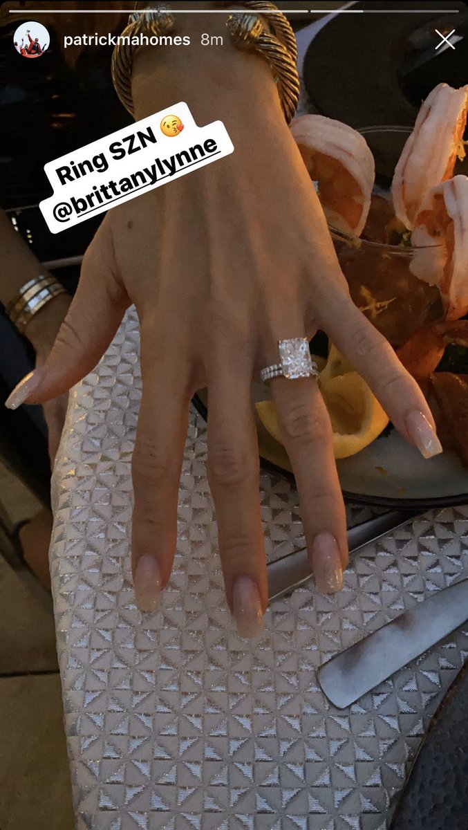 Cheers to the future Mr. &amp; Mrs. Mahomes ❤️😍