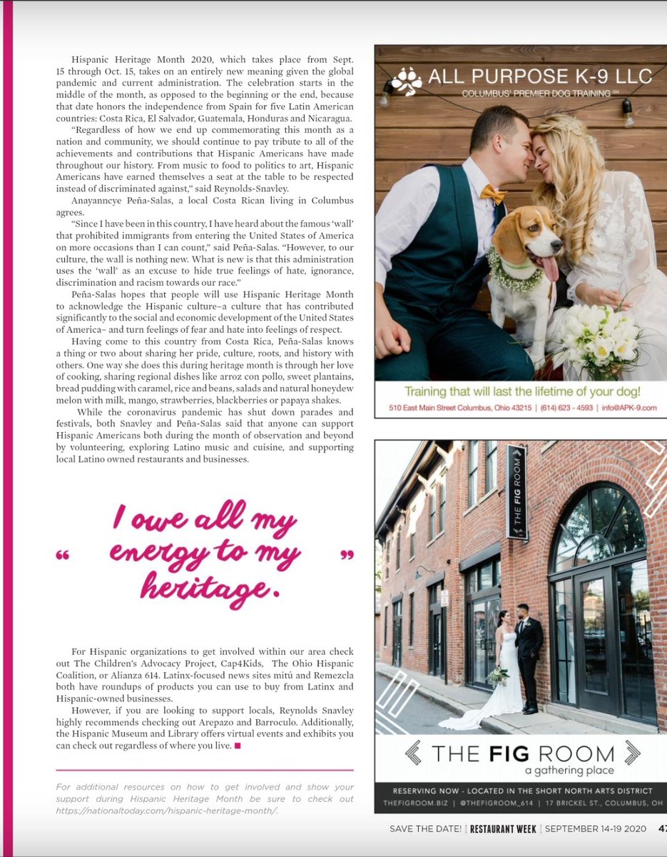 KingMusclesARS's tweet image. Check the September issue of @614Magazine 💗 #Latinx #proudaf #hijadetumadre