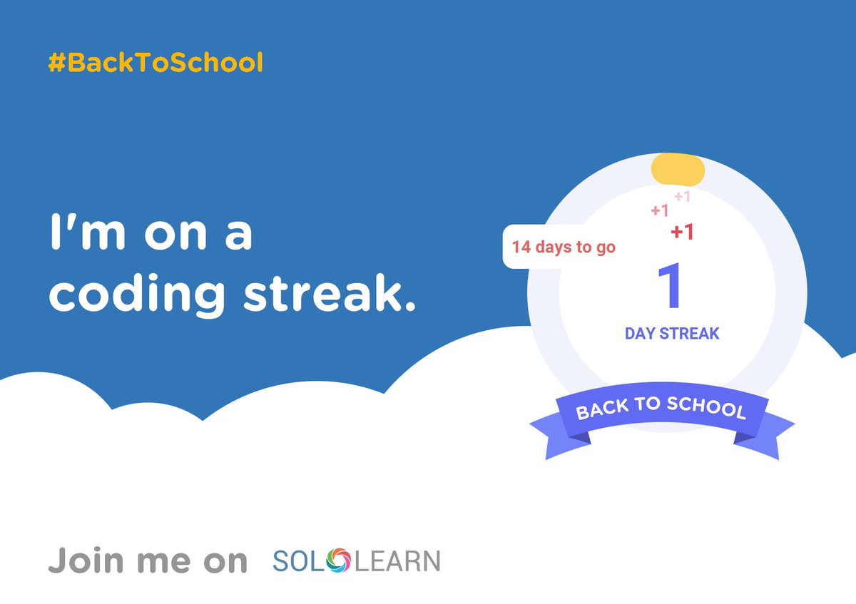BrianPython123's tweet image. I&apos;m doing the #BackToSchool coding streak on @SoloLearn. Check it out!
 sololearn.com/backToSchool_j…