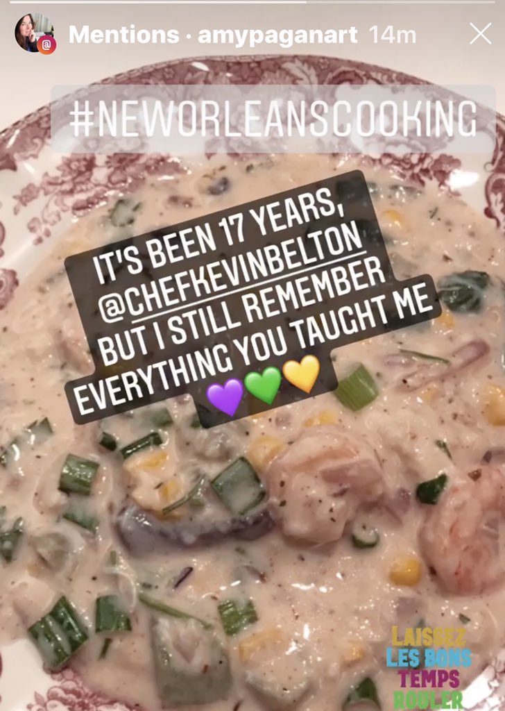 ChefKevinBelton's tweet photo. This was where I could add it to my story but it disappeared. I love seeing this and sharing the wonderful food our city & state have to offer. Thank you for sharing @amypaganart #nola #louisiana #creole #cajun #deliciousness #chef #cookinginstructor #sharingourculinaryheritage https://t.co/AcZnfiMTcG