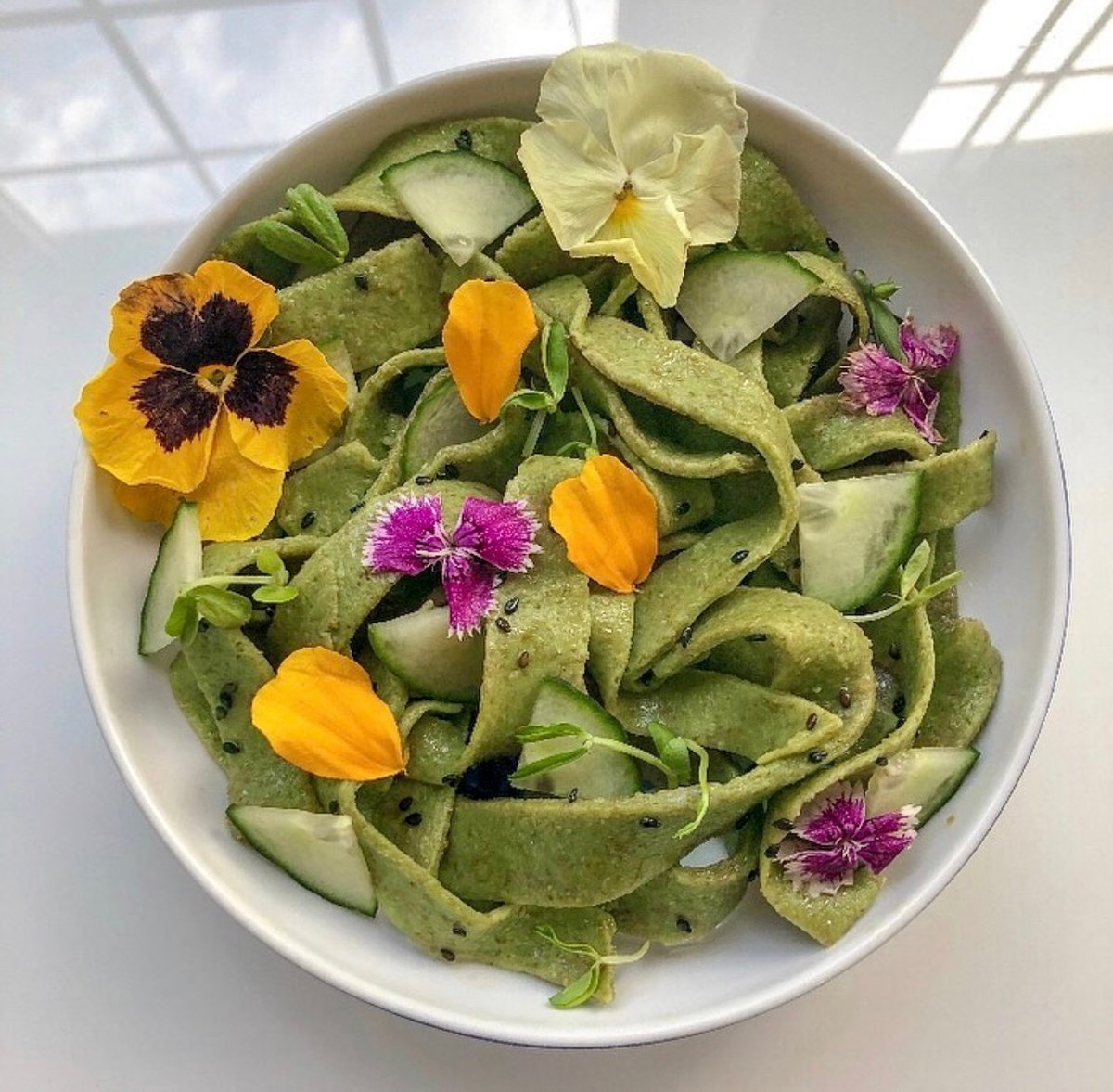 matchabloom's tweet photo. Beyond impressed with @fruit4all 's homemade matcha noodles!! 🤩🌱💓⁠  ⁠
⁠ https://t.co/tBu8bi2pTN