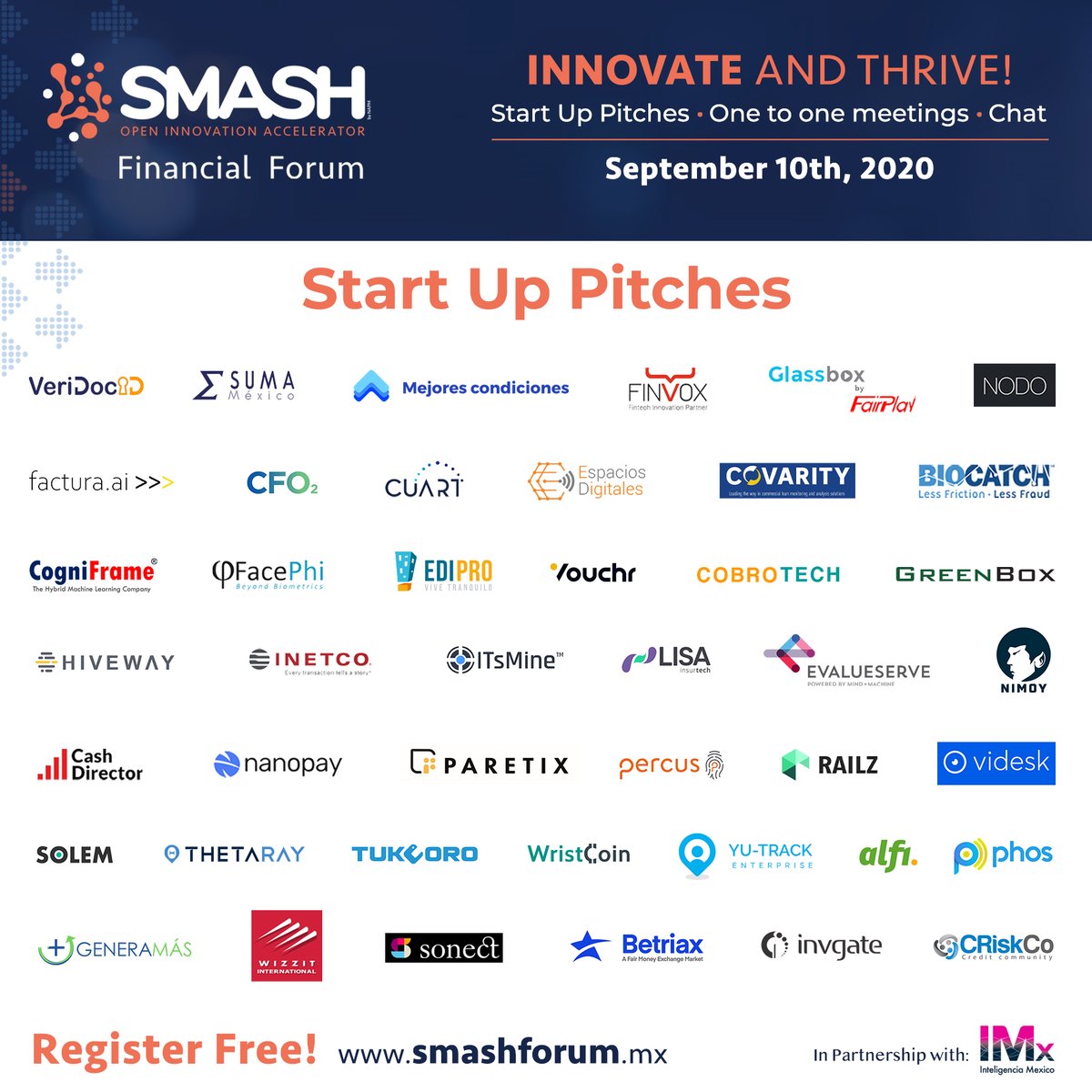 VeriDocID's tweet image. Muy emocionados de que #VeriDocID participe en el Financial Forum de SMASH #IDVaaS #RegTech #Startup