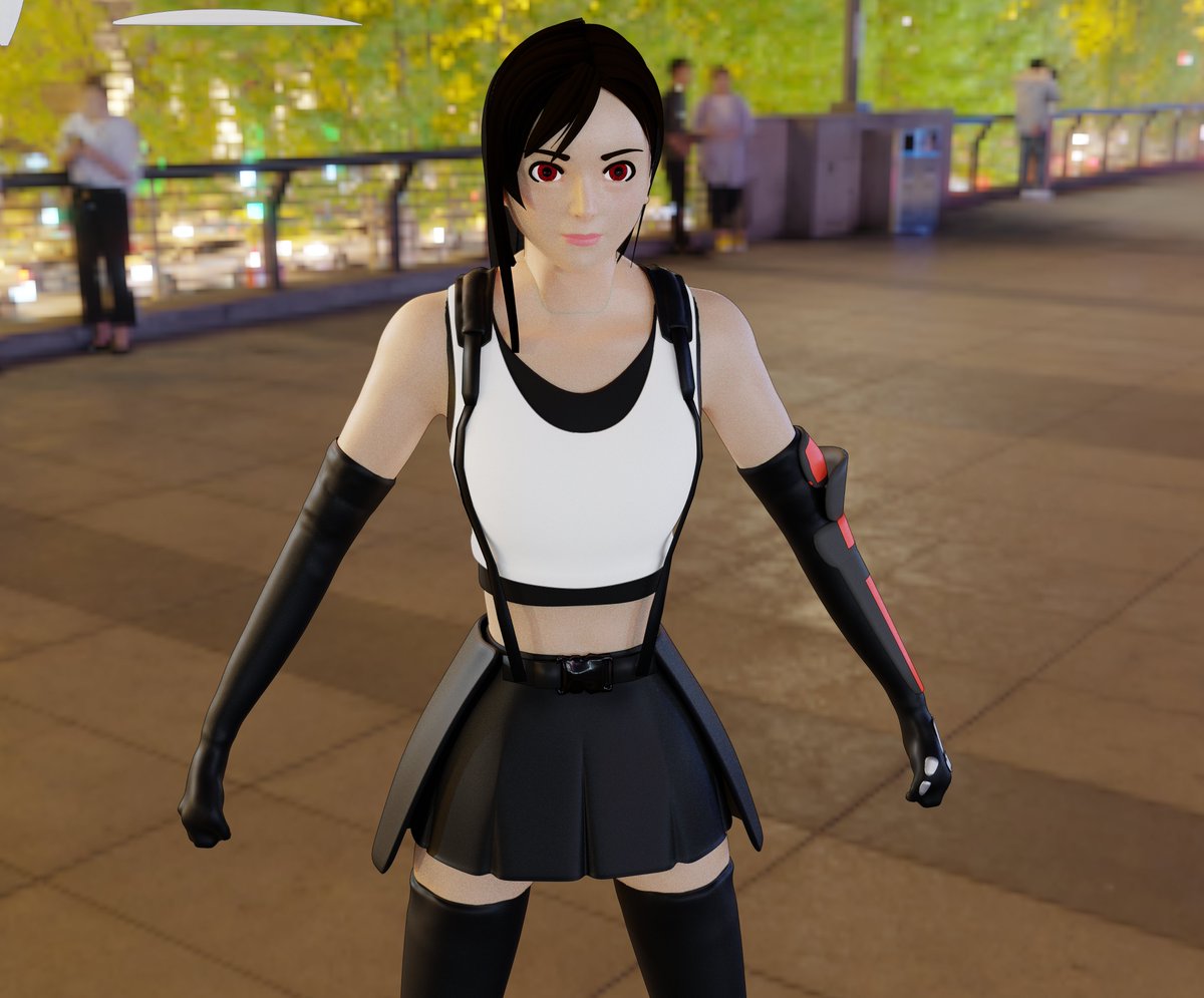 なまてん スカートを作成して 顔のシェーダーを変更 スカートが意外と細かい部品が多くて苦労してます Ff7r d 3d ティファ