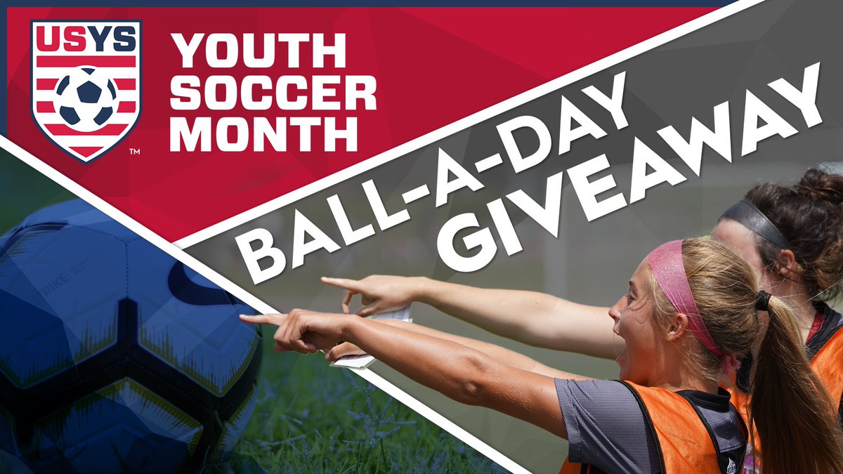Every day this month, we are giving a soccer ball away! Like or retweet this post for a chance to win! #YSM2020 #YouthSoccerMonth 

For rules and regulations, visit bit.ly/YSM2020