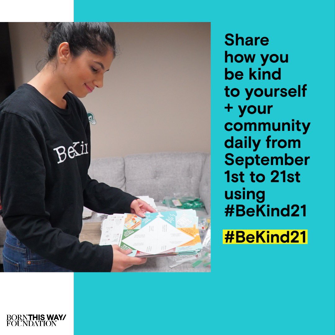 CollectKind's tweet image. This year &amp;amp; always the world needs your kindness! Join me and take @btwfoundation’s #BeKind21 pledge to build a habit by doing one intentional act of kindness every day for 21 days this September through bornthisway.foundation/bekind21
#makekindnessahabit
#collectkind
#mentalwellness