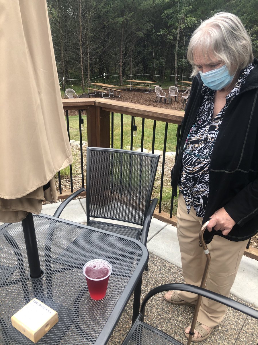Curbo27's tweet photo. Had to stop for a NeonPink ⁦@JackPineBrewery⁩ and mom got to see the tap house https://t.co/OFIAw2iwjF