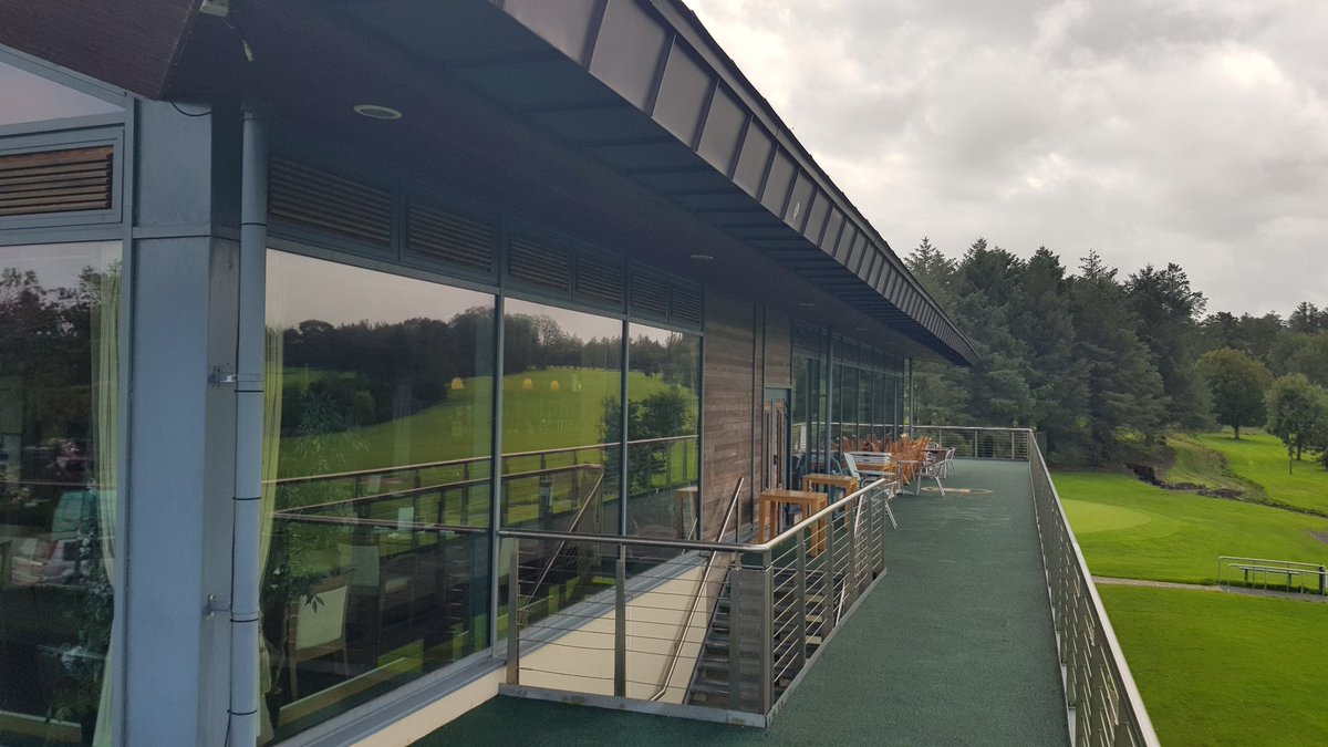 powerfullogos's tweet photo. Health and safety had this balcony at Wexford Golf Club closed while the decking was wet. We were able to repair deck boards and install  our rubber safety material in two days.  Logo installed to give ownership and branding. 
Now open to members and guests https://t.co/vwqZm1C44g
