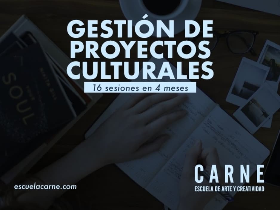 Taller teórico práctico de Gestión de Proyectos Culturales: ideal para generar tu propio proyecto y aprender herramientas de gestión cultural. Clases los viernes a las 19: 45 hs. ¡Inscripciones abiertas! h