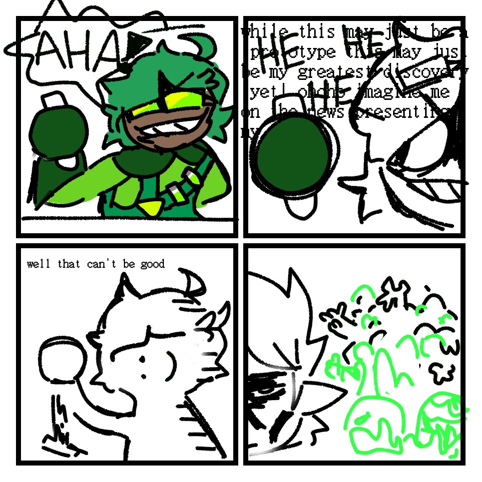 How infection (probably) happened
(This is a wip ahahaha also I love green team leader) 

Yes super doomspire again keep scrolling smh 