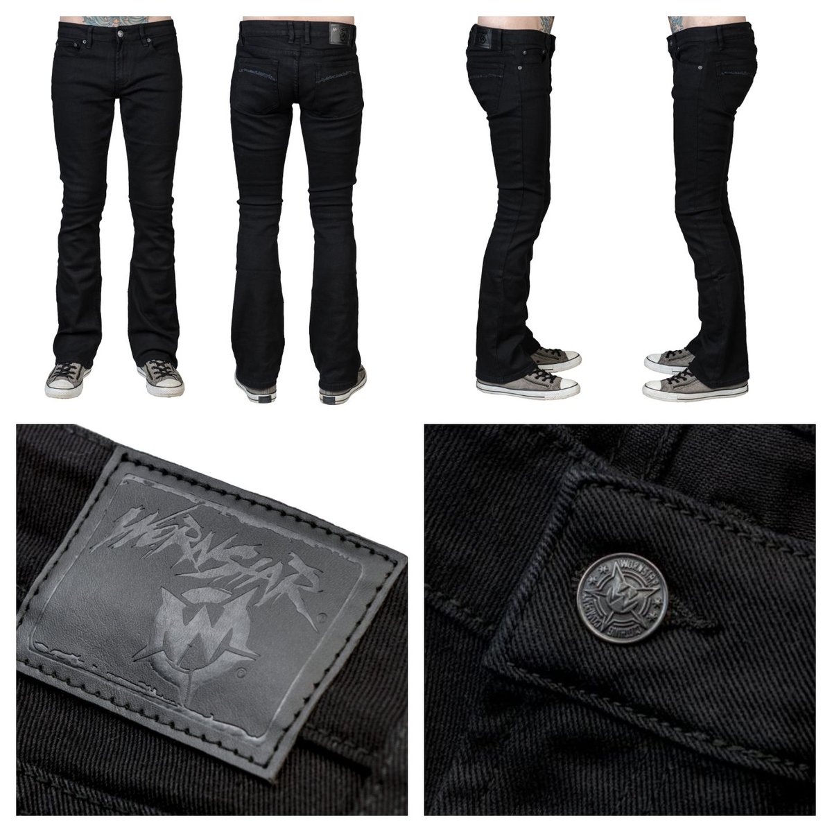 low rise bootcut black pants