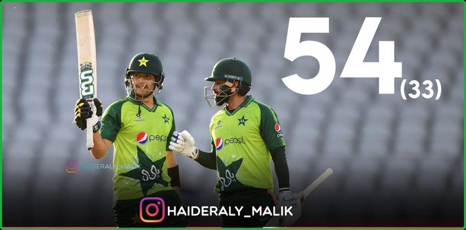 ghulammujtaba87's tweet photo. Players who scored fifty on T20I debut for Pakistan:54(33)

Haider Ali big talent for Pakistan. Allah Almighty bless you more and more
Well done 
End of list.
@Crazy_Haiderian 
#ENGvPAK https://t.co/6lEGhS7Sx1