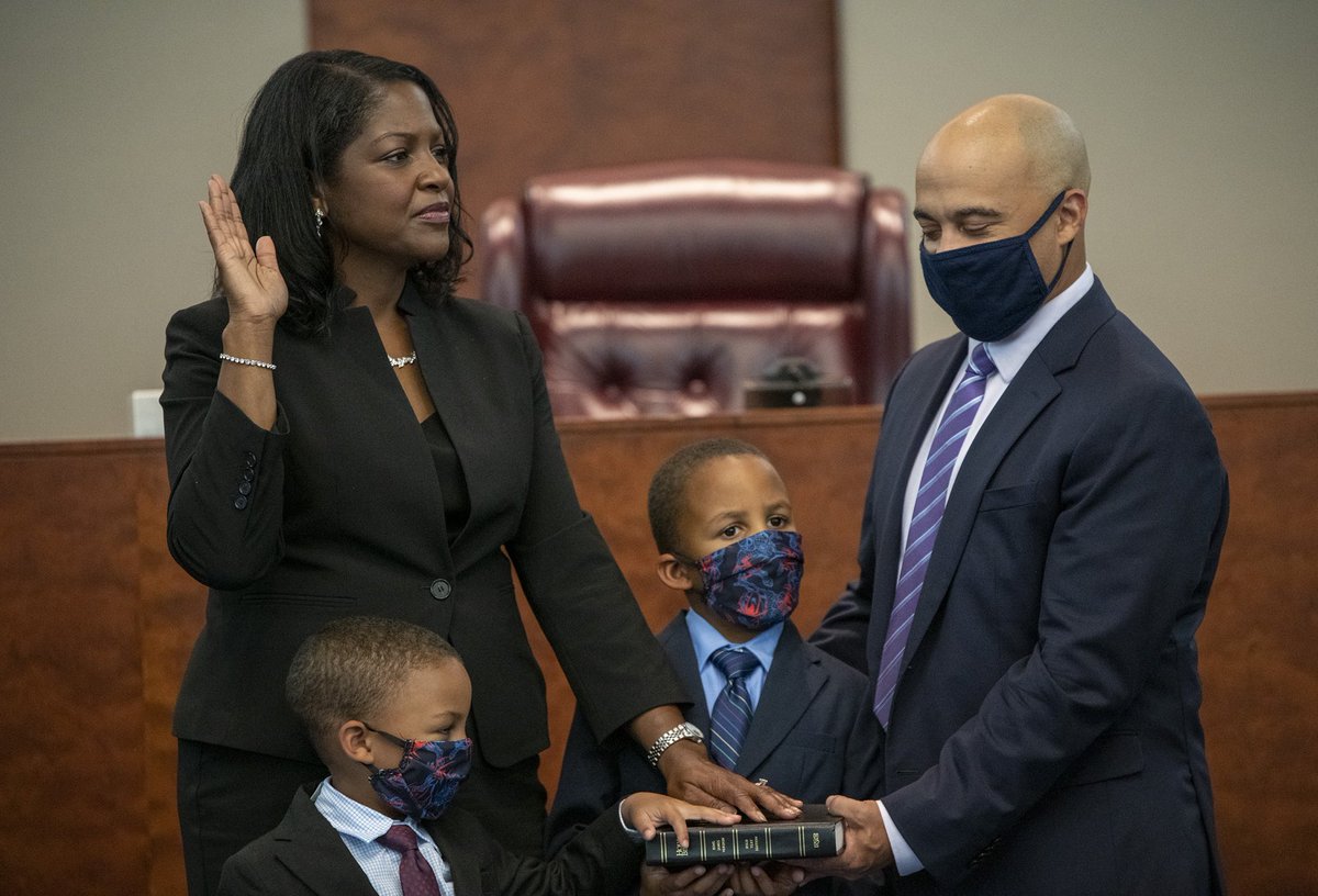 GovMurphy's tweet image. Today, history was made. Thrilled to attend the swearing in of Fabiana Pierre-Louis to the New Jersey Supreme Court – the first Black woman to be seated on the state’s highest court.