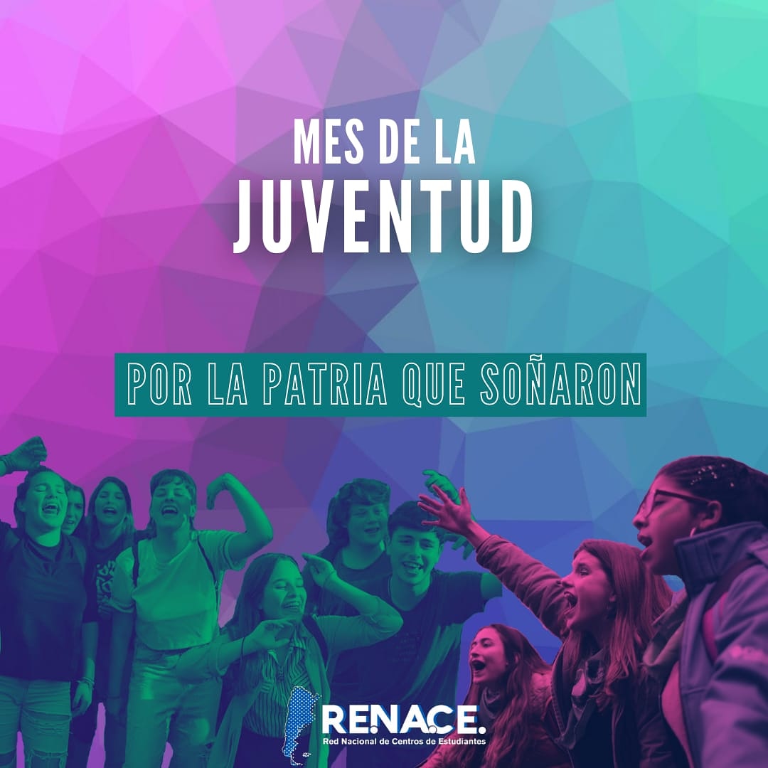 RENACEarg's tweet photo. | MES DE LA JUVENTUD

A lo largo de Septiembre, en el marco del Mes de la Juventud, vamos a realizar diversas actividades con distintas temáticas en cada semana, las cuales son:

• Ambiente
• Derechos Humanos
• Cultura 
• Género

Sumate para construir la Patria que soñaron‼ https://t.co/pbfFVM6ZKy
