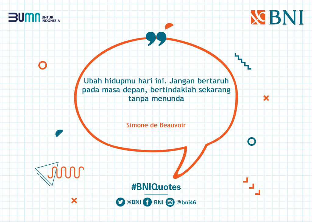 Jangan pernah takut untuk mencoba ya, Tweeps! #BNIQuotes