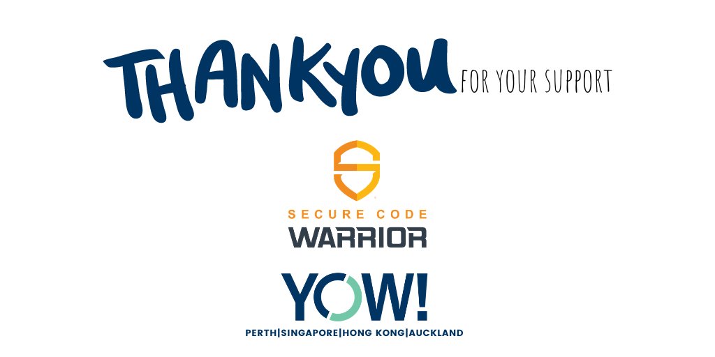 yow_conf's tweet photo. Wohoo! We're so excited to welcome @SecCodeWarrior as a YOW! partner for our upcoming September conferences! 🥳🥳🥳

#YOWPER #YOWSG #YOWHK #YOWAKL https://t.co/MeKozQwFSH