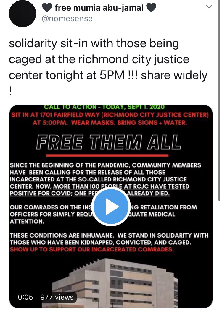 Important to note: Demonstrators were protesting here about a recent rise of COVID-19 cases within the city jail and conditions within, as advertised in Twitter.  @8NEWS