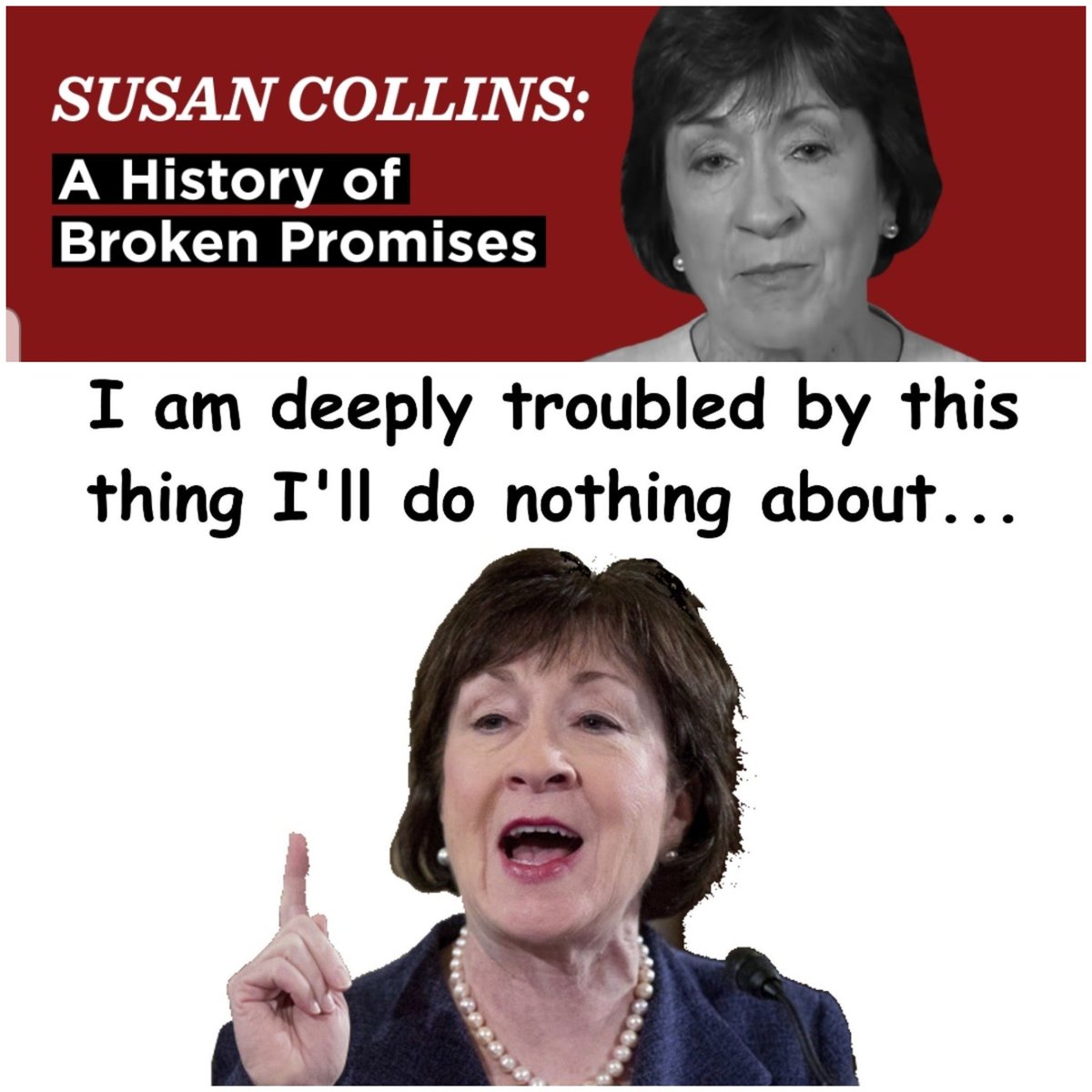 kitkat350's tweet photo. @PAULUSV3 Go home Susan you're drunk!
.
#SusanIsConcerned
#VoteSusanOut
#DeeplyTroubled
#IGuaranteeSheVotesForTrump
#LiesLiesLies
#RememberKavanaugh
#SheCanSeeRussiaFromHerBankAccount
#SheAlwaysSidesWithTrump
#ByeFelicia 
. https://t.co/KwIMhDi7Cq