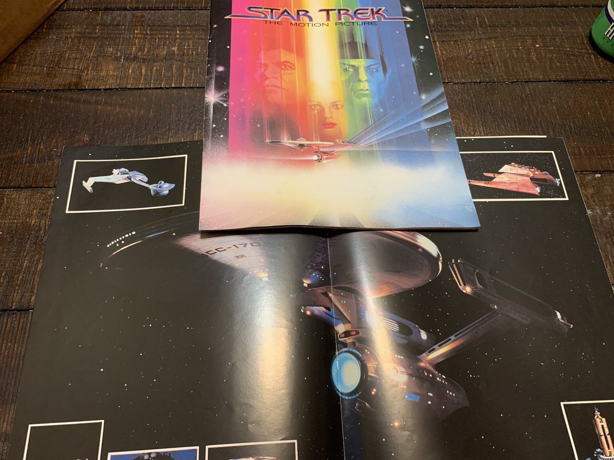 Two Star Trek: The Motion Picture souvenir programs. These are pretty rad. My grandpa loved movies, and he really liked Star Trek films. We used to watch them on laserdisc at his house (he was really into laserdisc for some reason).  #GrandpaTimeCapsule