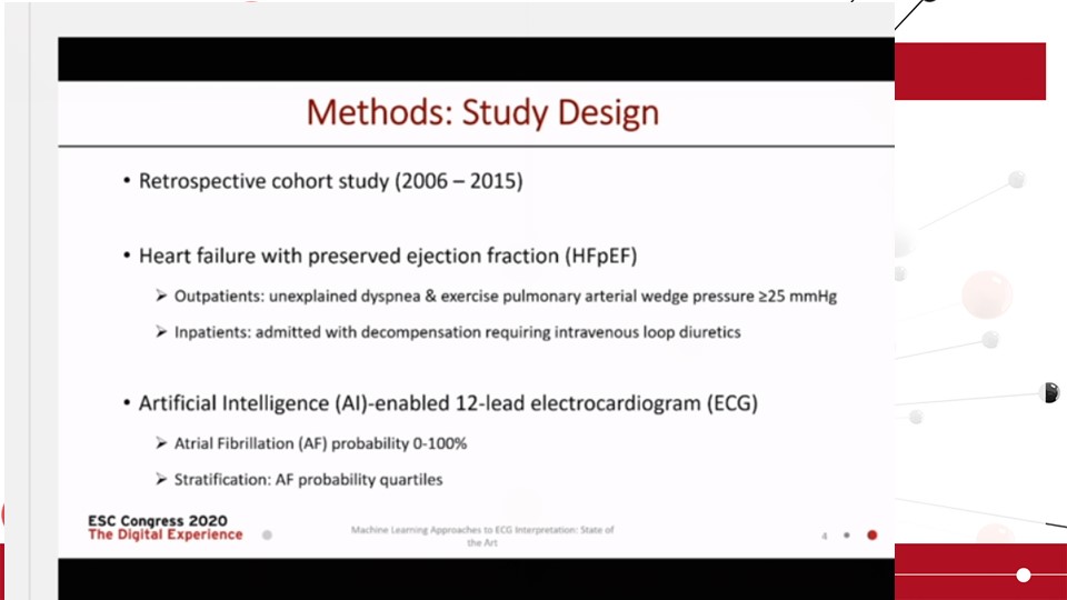 No 9- the penultimate one!  #ESCCongress This is not everyone's cup of tea- but it is an amazing piece! AI analysed HFpEF ECG in SR could "predict" future AF. This is amazing as  #preventive measures can be instigated and timely anticoagulation. I think the future is bright!