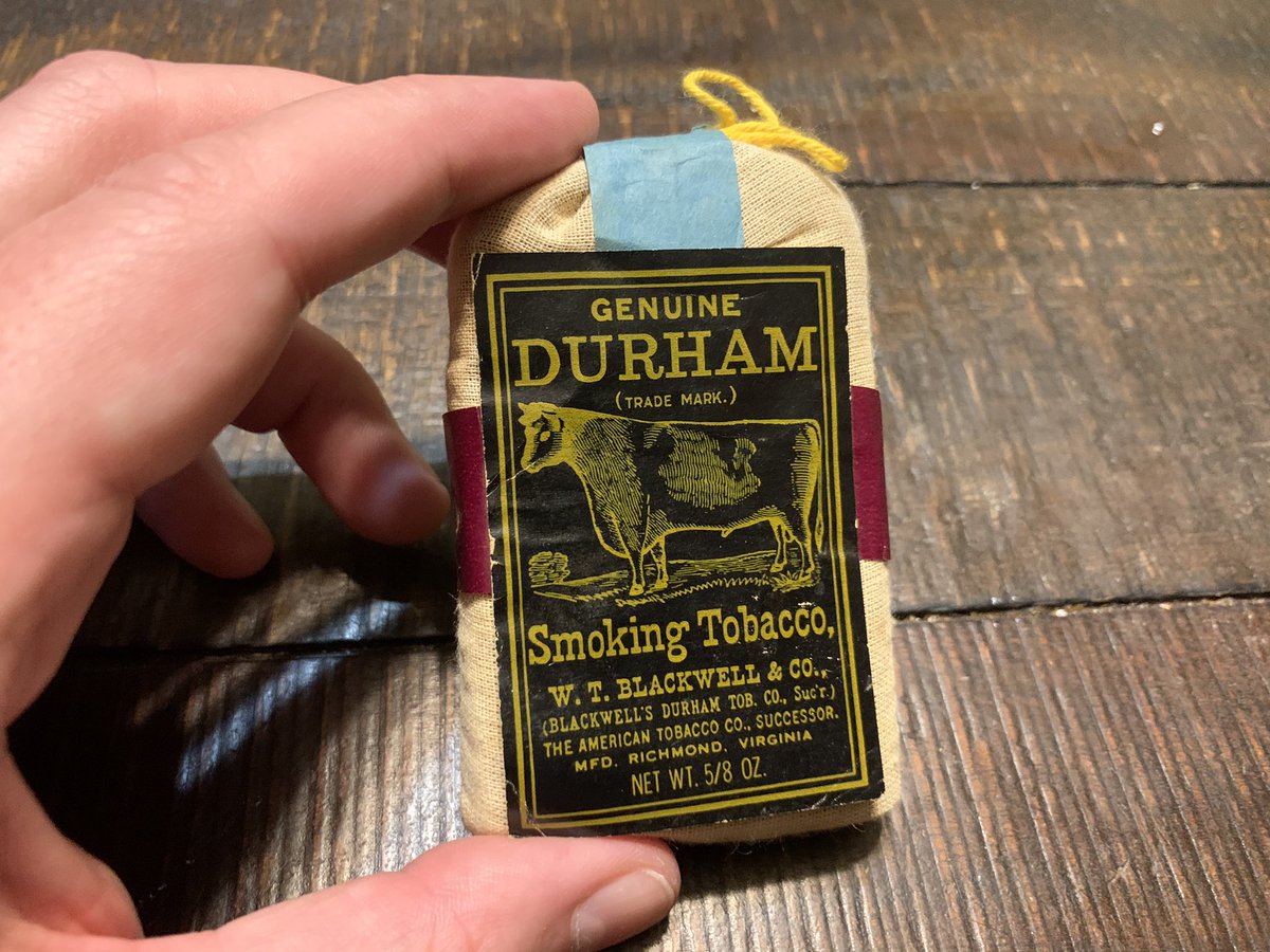 A little pouch of Durham tobacco, including a pack of rolling papers. Damn, gramps, I already quit. But I’ll try out the rolling papers.  #GrandpaTimeCapsule