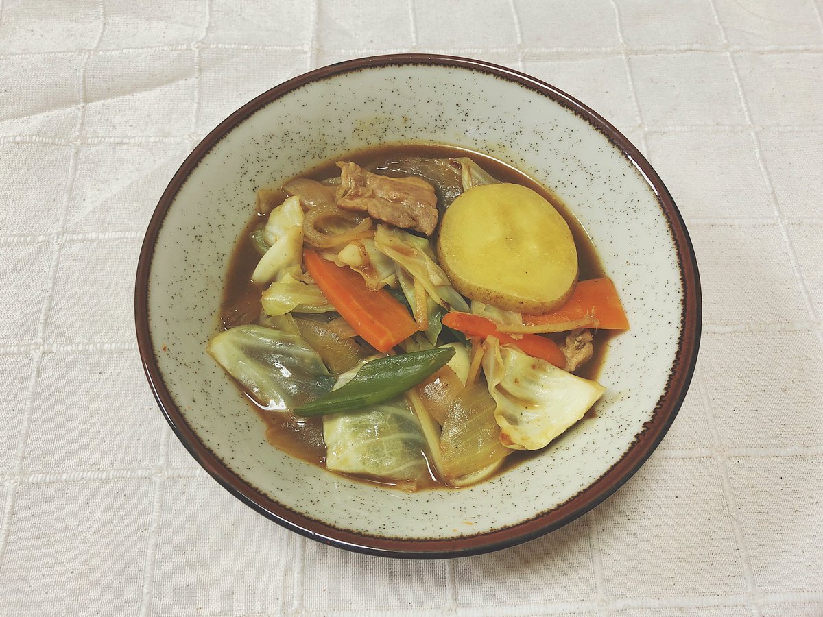 ᴏᴍᴏᴄʜɪ على تويتر 今日から朝スープカレーダイエットやってみるよ 野菜入れすぎて２回に分けて食べた オートミールリゾットにしても良かったのかも ダイエット垢さんと繋がりたい ダイエット 食事記録