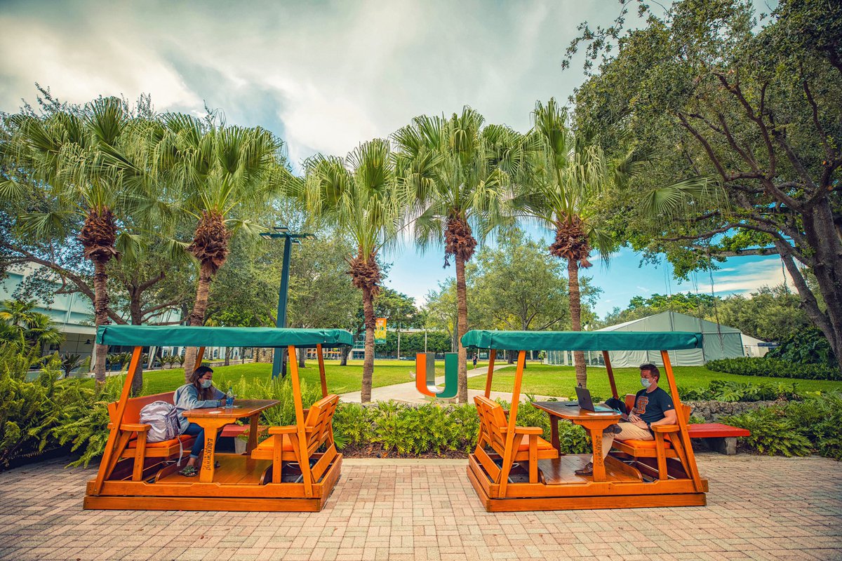 univmiami's tweet photo. Welcome September. 🧡🙌💚 #umiami https://t.co/sQD8enOoZZ