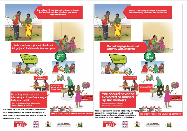 leads_nigeria's tweet photo. #C19NALPER AID is free. You should never be abused or exploited by Aid Workers. Sexual activity between Aid workers and community members are not allowed. @UKaid @CAID_Nigeria @CA_global @SakoRebecca @LinksNig @h4ccinitiative @KDHSSD @yusuf_kanhu @EWEI1 @ShobayoSunbo @milenwa2 https://t.co/hQha4ATQ7f