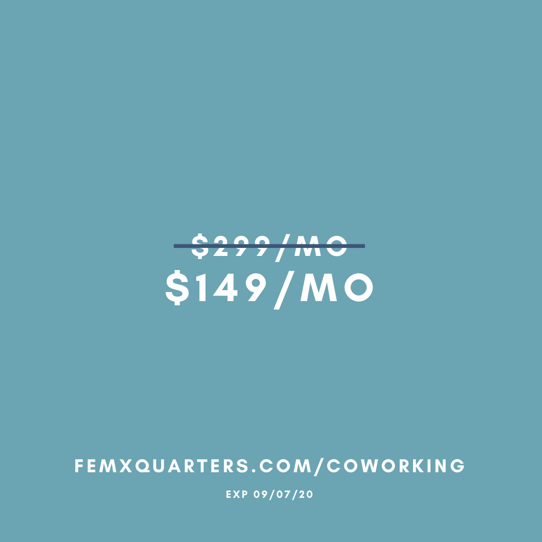 femxquarters's tweet photo. Coworking Special $149/mo! Visit https://t.co/Z4qXrG60mQ. Includes all-access, podcast & conference room, drinks and bagels, creative studio, 25%off event rentals, diverse and inclusive community, and more! #sandiego #sdcoworking #sdlocal #sdbusiness https://t.co/rBUaxcdo8A