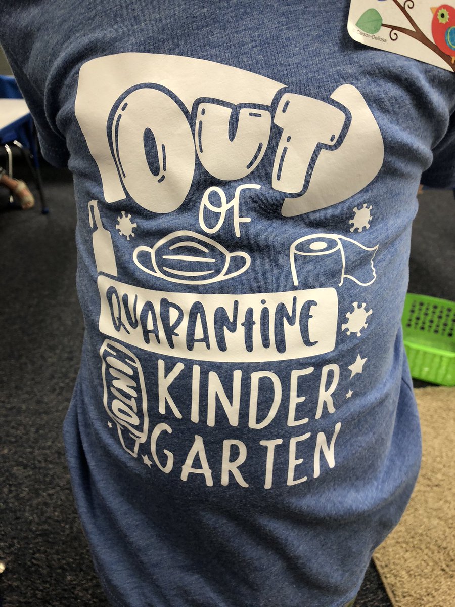 Mrs_Cooks_Class's tweet image. Loved this kids shirt today! [[Out of quarantine into Kindergarten]]