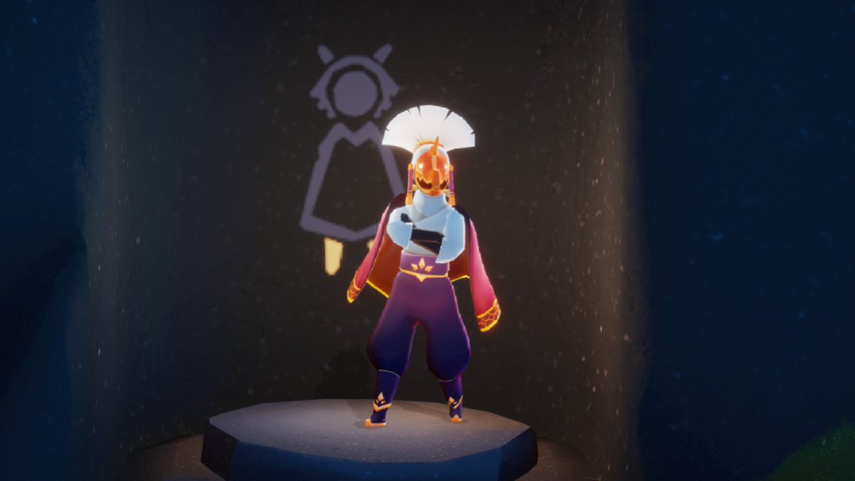 Sky星を紡ぐ子どもたち 明日のリズムの再訪精霊のここがおすすめ ダンスエモはもちろんだけど まず ズボン 後ろから見ると肉球みたいで可愛い 次に 髪型 色んなお面と割と相性がいい そして ヘアアクセ 特にお花 が埋もれない お面と