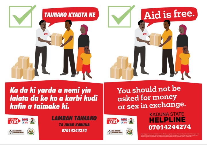 leads_nigeria's tweet photo. #C19NALPER
Taimako kyauta be
Aid is free.
You should not be asked for money or sex in exchange.
Ka da ki yarda a nemi yin lalata da ke ko a karbi kudi kafin a taimake ki. @UKaid @CAID_Nigeria @h4ccinitiative @CA_global @GovKaduna @yusuf_kanhu @Aboh28 @MenNigeria @SakoRebecca https://t.co/oXbAeMaQa3