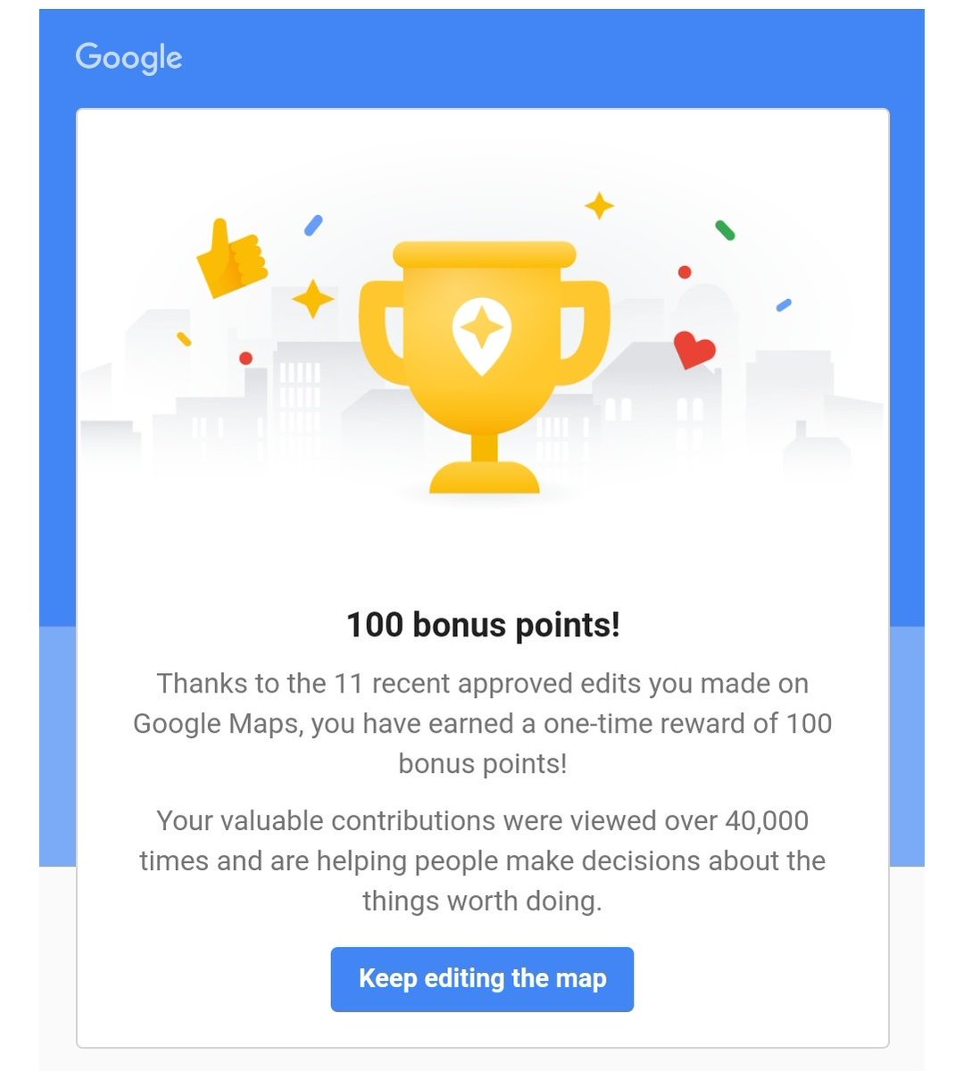 KBMLocalGuides's tweet image. Kemarin dapet email dari Google maps katanya dapet bonus 100 point. Yeayyy. 🤩🤩🤩🤩